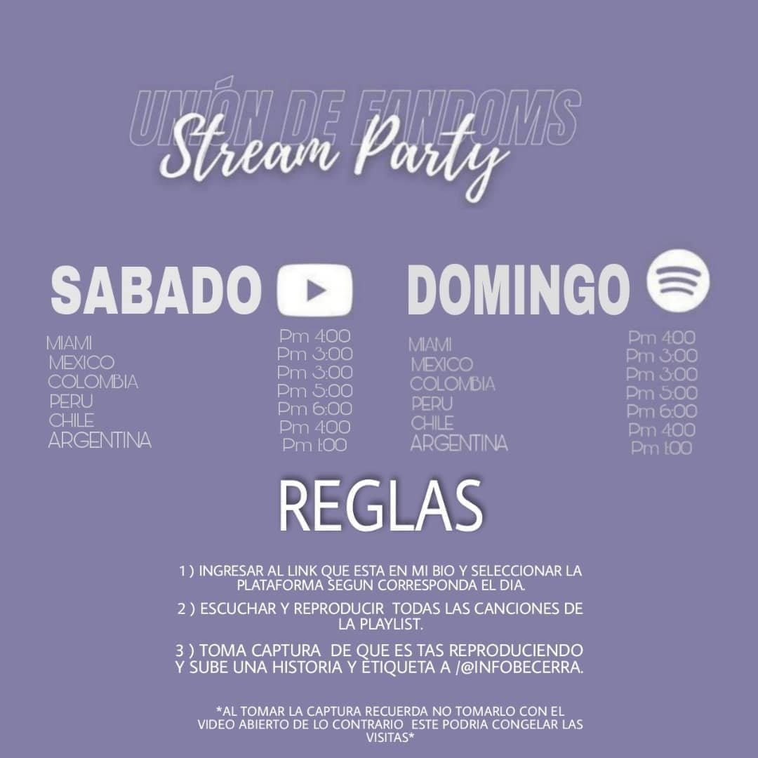 DannaEcu's tweet photo. El día de hoy y el día de mañana tendremos unión de fandoms, tanto en YouTube y en Spotify.

•YouTube 30.10.21

•Spotify 31.10.21

Horario: 3:00 p.m.

El link les estaré dejando unos 10 minutos antes.

Stream Party organizado por @Infobecerraofc.

UNIÓN DE FANDOMS https://t.co/fESuzVB6d7