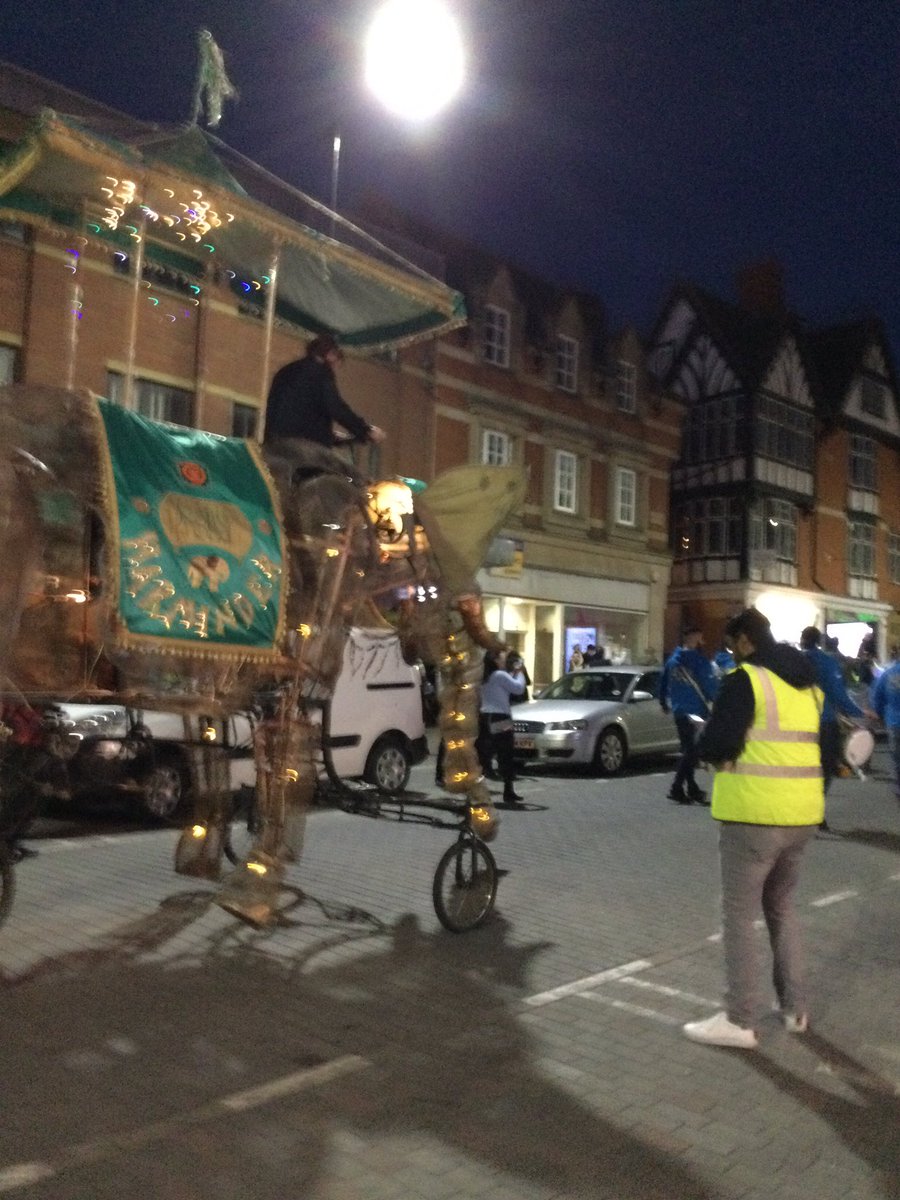 Y4StJamesNN5's tweet photo. Here we are on the Divali parade. Just behind the elephant and the drummers. Sita is behind us. https://t.co/YrHQCX9lrs