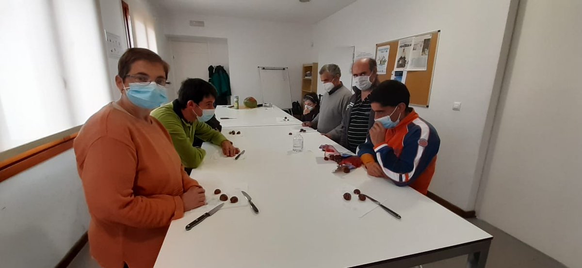 AHabilitas's tweet photo. Hoxe, dentro das actividades do programa Habilitas Fogar, do Concello de Cuntis, descubrimos as posibilidades do microondas para facer unhas ricas castañas e elaboramos cabazas de #Samain 
#CuntisMola https://t.co/cbeDbIyFSL