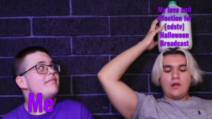 Find you a man that looks at you the same way Andrew looks at the milk jug on top of Gabe's head 😍. Celebrate the Halloween weekend right by watching the Halloween broadcast: youtu.be/iHYxm3WGxyk
