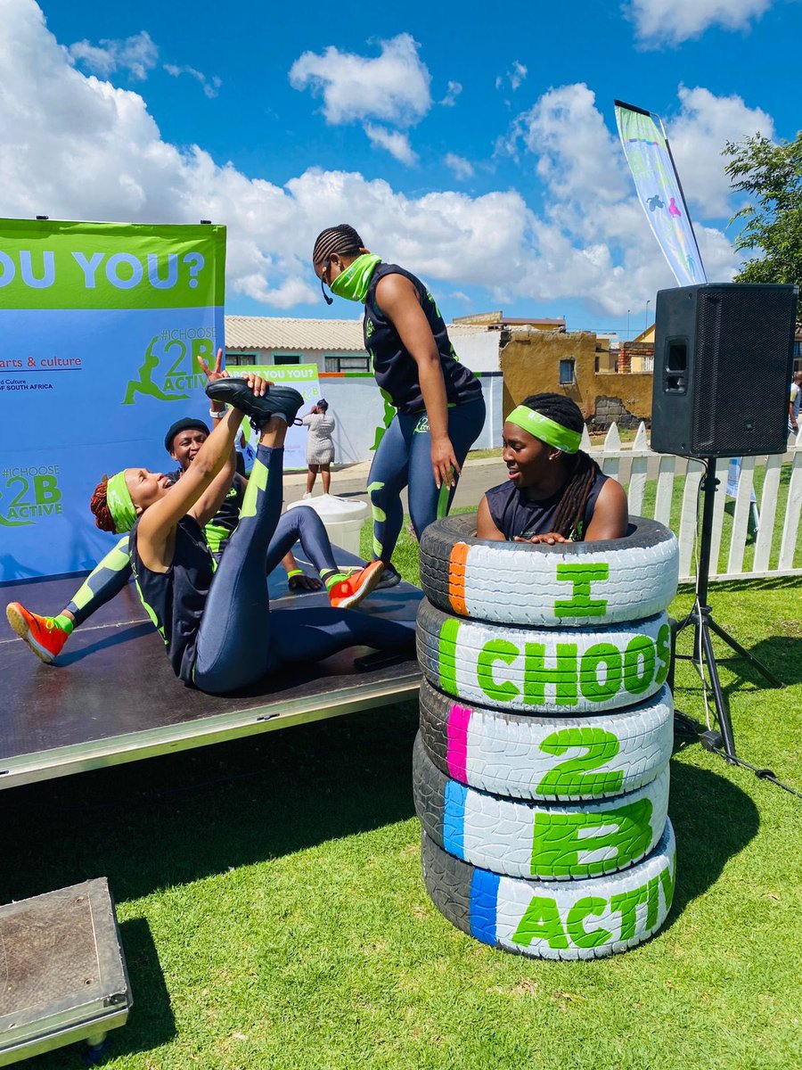 Ichoose2BActive's tweet photo. Let’s reflect on how it went down Today at our coming out party…😎😎Setup ✅  Vibe ✅  Workout ✅  Zoom ✅  Soweto brought it. We really appreciate your full support.  Fun was had… Fun is Fun you can’t unfun it 😜🤪.  #AyihlomeIhlaseleBootcamp #IChoose2BActive https://t.co/tZgucZ3YRn