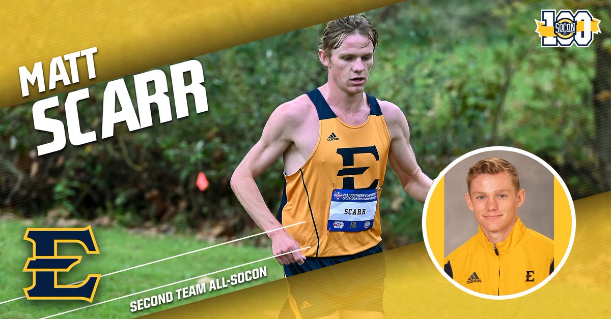 ETSU_TF_XC's tweet photo. 𝘾𝙤𝙣𝙜𝙧𝙖𝙩𝙨 𝙈𝙖𝙩𝙩!

Scarr earned all-SoCon honors for the second straight year after recording a 10th-place finish on Saturday!

#ETSUTough https://t.co/DpTrMFvWxF