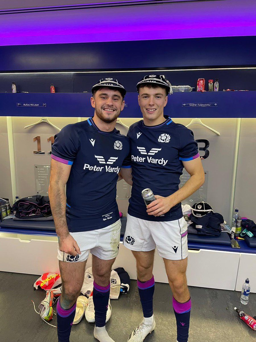 #Rugby We are proud to announce our #69 and #70 <a href="/Scotlandteam/">Scottish Rugby</a> Full internationalists, <a href="/rufus_mclean/">Rufus McLean</a> and <a href="/jamie10dobie/">Jamie Dobie</a>. Congratulations! Lovely to be back at Murrayfield 🏰 🏉 #MCSport #beepbeep 💨
