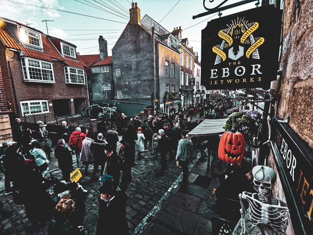 Crowded streets at #Whitbygothweekend #Whitby #Halloween