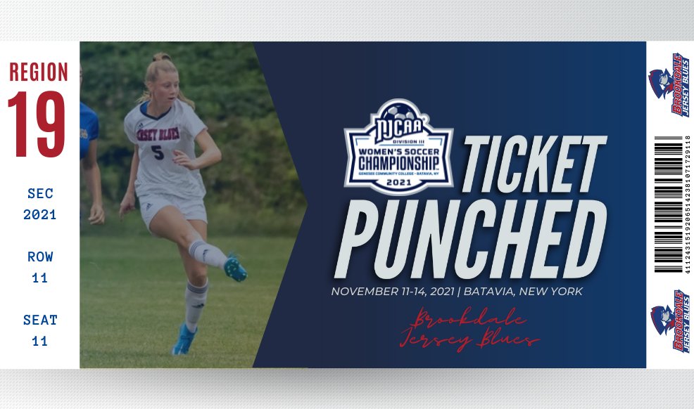 NJCAA_Soccer's tweet photo. Ticket Punched 🎟️👊

@BCCAthletics claims the East A District title, securing a bid to the 2021 #NJCAASoccer DIII Women's Championship.

https://t.co/qCPfrV2TsX https://t.co/Y7MmR36idz