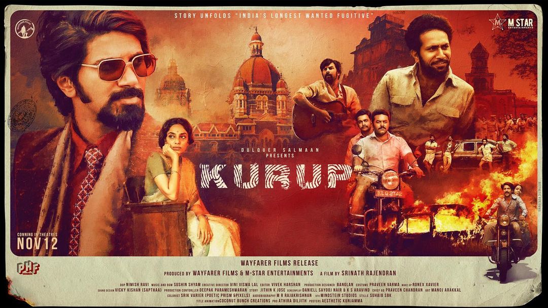 DulquerSalmanFC's tweet photo. Murder. Suspense. Drama. Mystery. This story has it all. ‘Conning soon’ at a theater near you. 
@srinatkp @sobhitaD  @Indrajith_s  @sunnywayn @kurupmovie @dqswayfarerfilm 
#കുറുപ്പ് #குருப் #కురుప్ #ಕುರುಪ್ #कुरुपु #Kurup #KurupFromNov12 https://t.co/GumVr7I9Wi