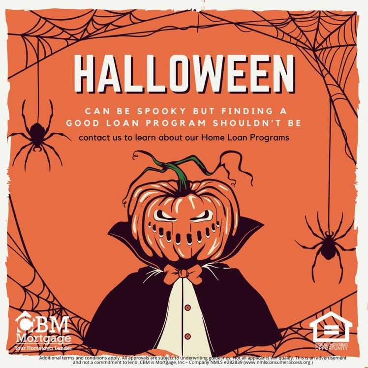 Hoping everyone has a safe Halloween weekend!

#CBMmortgage
