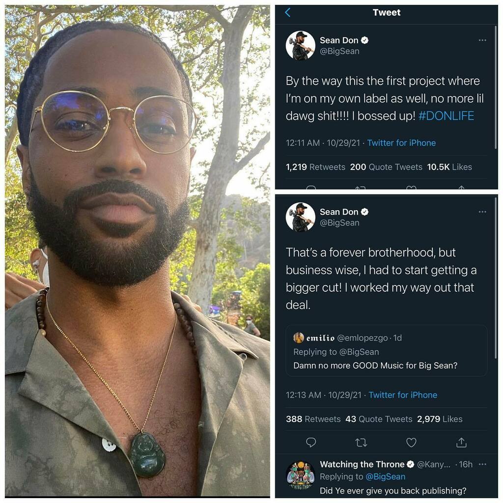 TheYBF's tweet photo. After the release of his new EP #WhatYouExpect, #BigSean reveals he’s no longer signed to #KanyeWest’s G.O.O.D. Music label after 14 years. https://t.co/WT7VWeBxbd https://t.co/29oWQVtxIE