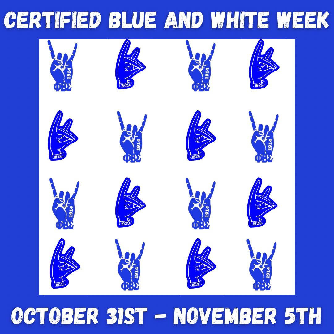RonitraW's tweet photo. Zeta Phi Beta Sorority, Inc. Mu Chapter and Phi Beta Sigma Fraternity, Inc. Omicron Chapter will  be kicking off Certified Blue and White Week on Sunday, October 31st!!! Be on the lookout for the upcoming flyers! 🕊💙🤍 https://t.co/RvRxL7YjR1
