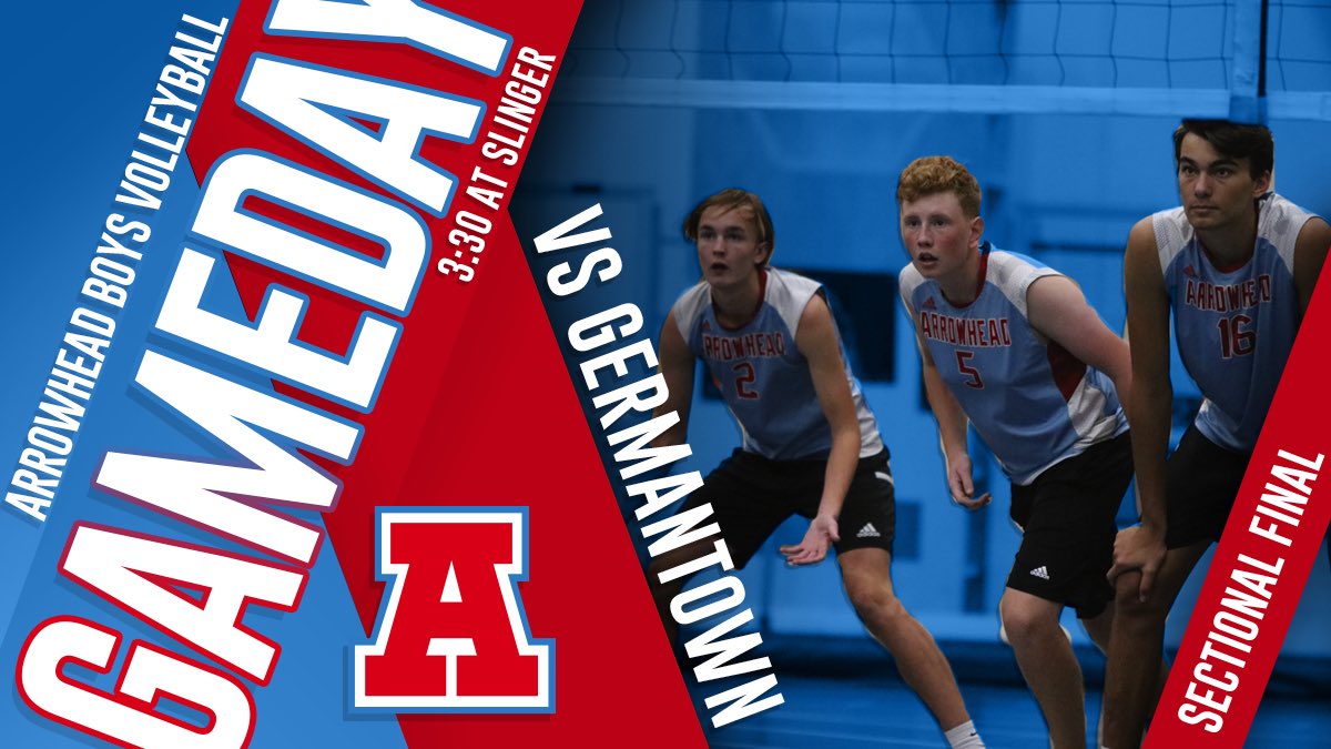 BoysArrowhead's tweet photo. It’s GAMEDAY!  And Sectional Finals!  Today we take on Germantown at 3:30 at Slinger!  Winner advances to State!  Come out and support!  #alwaystogether https://t.co/Cp6Lb0HJC8