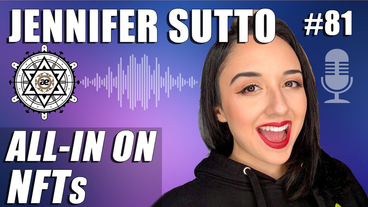 Now Live!🎧Ep81 - Jennifer Sutto🎙️😃 #NFT enthusiast, TikToker, Podcaster.👉 wetheaether.com/episodes/all-i… 
 Listen on #iTunes/#YouTube/#Spotify, more!
⤵️
Follow/Rate🌟 @wetheaether ♥️
⤴️
#nfts #nftcommunity #nftcollector #nftcollectors #podcastandchill #podcasting #podcasts