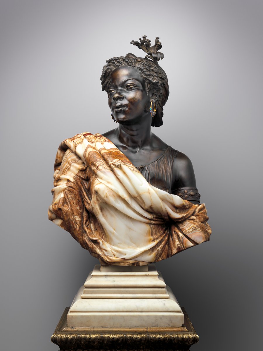 Happy Birthday Charles-Henri-Joseph Cordier, born in 1827! here are two of his exquisite busts representing the diversity of human races: 
“A Sudanese in Algerian Costume” (1857, Dahesh Museum of Art), and “Woman from the French Colonies” (1861, Metropolitan Museum of Art).