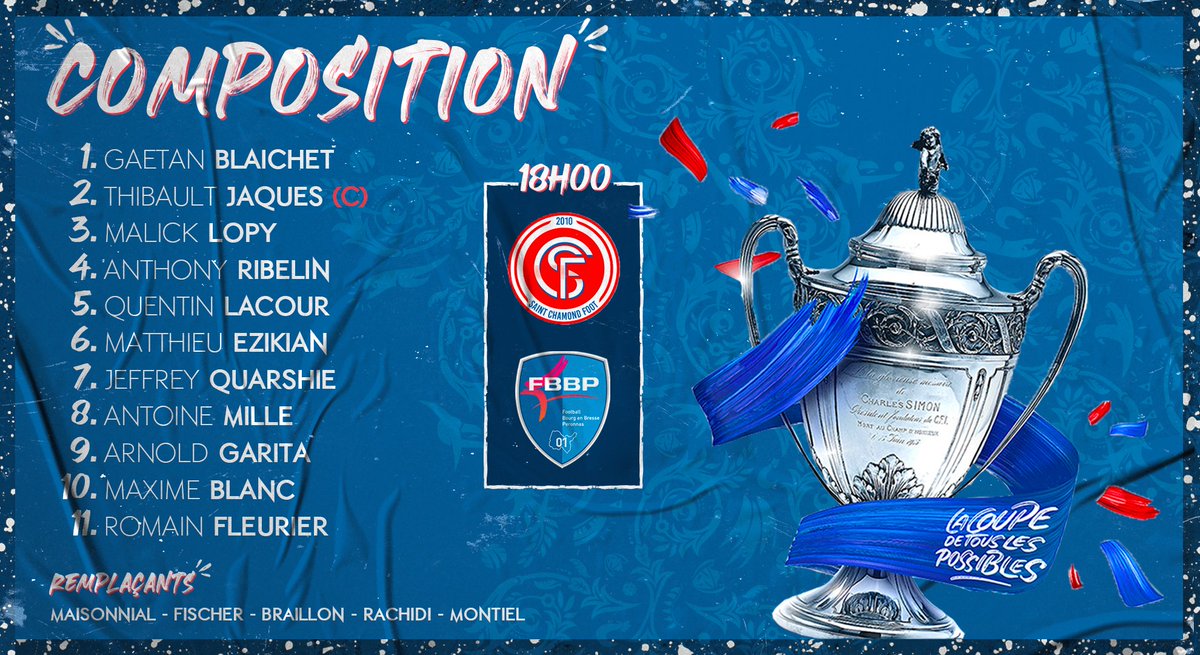 FBBP01's tweet image. 💙 𝗟𝗔 𝗖𝗢𝗠𝗣𝗢 𝗕𝗟𝗘𝗨𝗘
Du changement, des rotations mais toujours une belle équipe sur le papier. À noter la première apparition sous le maillot Bleu pour Malick #Lopy !

⌚ Rendez-vous à 18h sur les réseaux pour suivre le match !
〰️
#TeamBressan 🔵⚪