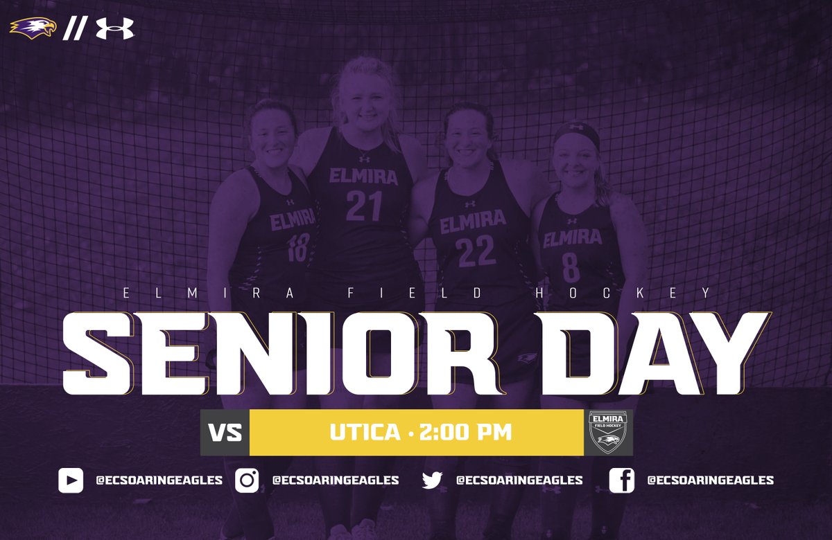 Elmira College Athletics (@ecsoaringeagles) on Twitter photo SENIOR DAY! Don't let the rain keep you away. <a href="/ElmiraFHKY/">Elmira College Field Hockey</a> takes on Utica in the season finale.
π Utica
π 2:00 PM
π Pine Valley, N.Y.
π&πΊ: bit.ly/2ZGxaxq
#FightOn4EC #HailElmira #ElmiraProud SENIOR DAY! Don't let the rain keep you away. <a href="/ElmiraFHKY/">Elmira College Field Hockey</a> takes on Utica in the season finale.
π Utica
π 2:00 PM
π Pine Valley, N.Y.
π&πΊ: bit.ly/2ZGxaxq
#FightOn4EC #HailElmira #ElmiraProud