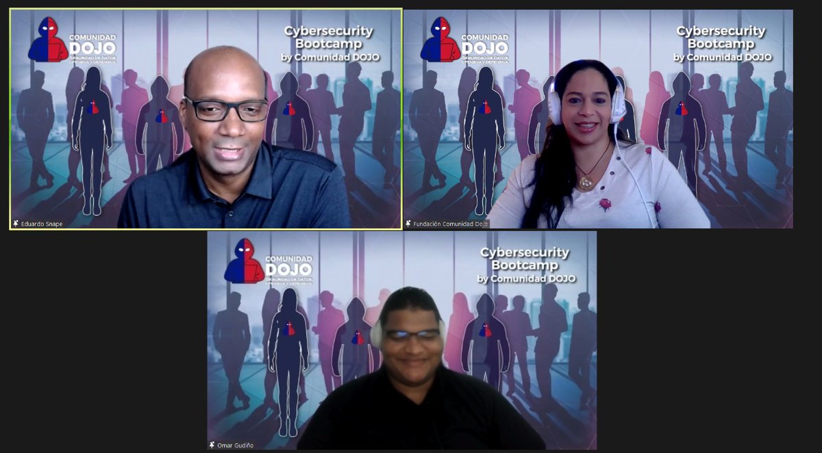 comunidaddojo's tweet photo. En clase Hoy, Clase No. 3 Bootcamp Analista SOC Nivel 1, Grupo No. 2 con los embajadores Sheila I. de Ávila y Omar H. Gudiño R. https://t.co/Iv6N9AXkVx
