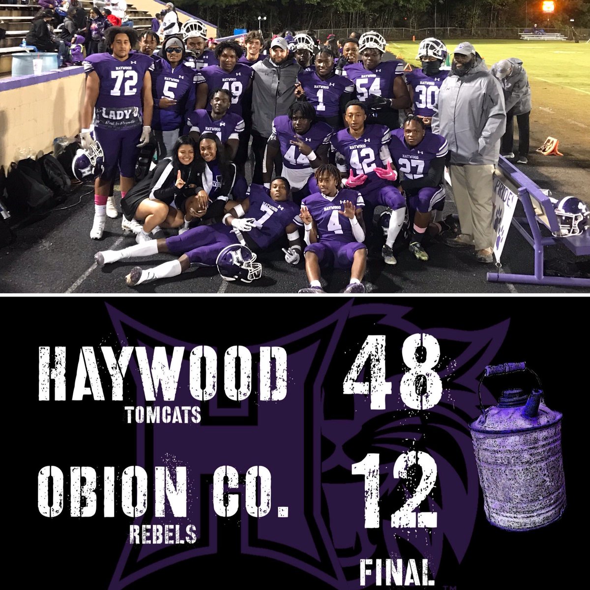 hassell_joey's tweet photo. 10/29/21 was a busy day for @HaywoodSchools. From @aecc_cubs’ #sockhop, @PouncersHes’s #characterparade, &amp; celebrating @haywoodhigh’s @haywoodtomcats #classof2022 AND  a perfect 🏈 season (10-0), it was a great day to be a part of #OpportunityHaywood💜. https://t.co/NTbPvQPtmz