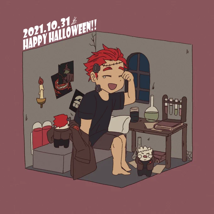 Happy Halloween!
御三方の仮装モチーフが皆眠りから覚めたキャラなのとても好きです🎃
 #2bropics 