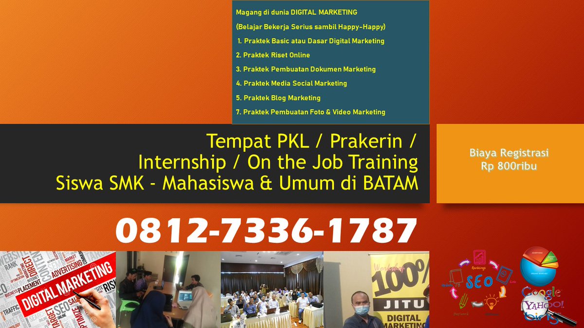 0812-7336-1787 Tempat PKL / Magang / Prakerin / Internship / On The Job Training Siswa SMK &amp; Mahasiswa di Batam
batamproperty.blogspot.com/2012/09/dijual…

#FrenchOpen2021, #Deddy, #JusticeForGilang, #MsglowDaebak, #Batam, #tempatpklyangbagus, #tempatmagang, #Prakerin, #PraktekKerjaLapangan, #PKL,