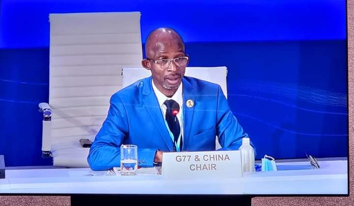 C'est le LOGO de la Présidence Guineenne du G77&amp;CHINA 
Notre contribution modeste pour cette identité.
Vive la République de Guinée.
Prêt pour la restauration de l'autorité de l'Etat.
Ahmadou Sebory Toure.
Point focal FEM Guinée 
#COP26Glasgow #Guinee #kibaro