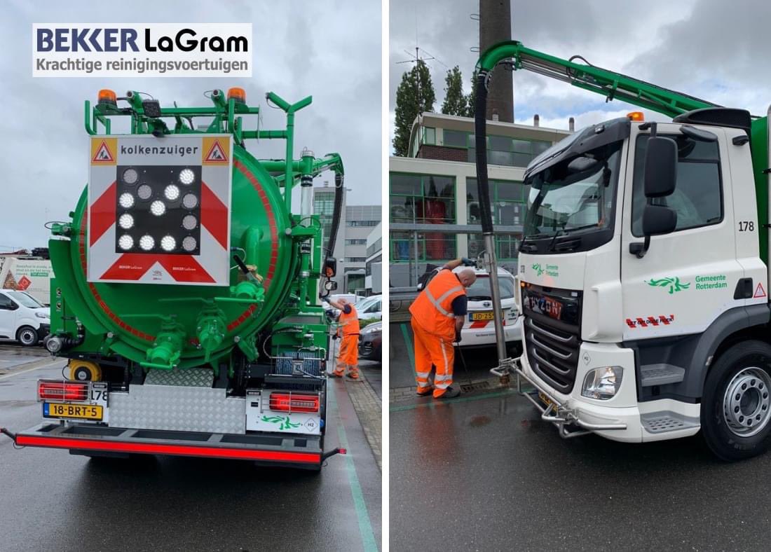 Carlholthausen's tweet image. Hydrogen fuelcell vacuum cleaner truck.
Sludge vacuum at work along the road to clean street gullies of the metropolis Rotterdam the Netherlands.
The truck and PTO run on hydrogen fuelcell technology.
a product of @hyzonmotors @rotterdam