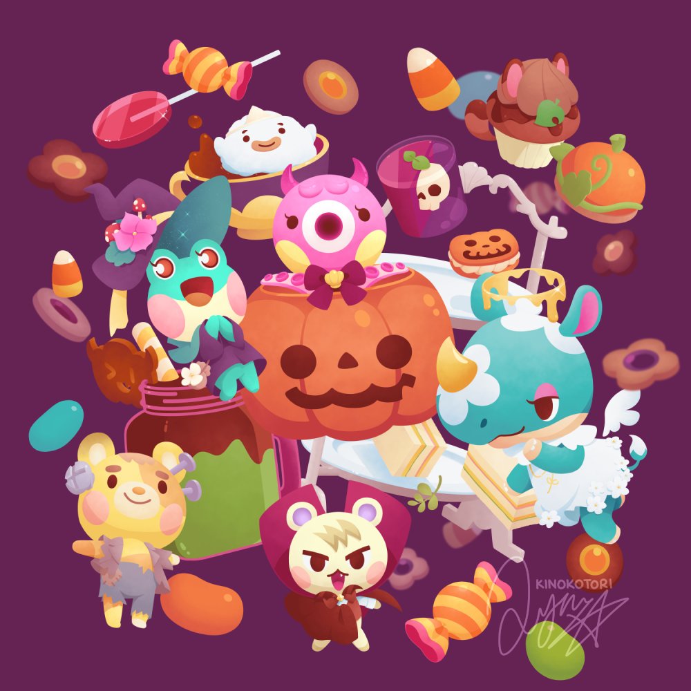 thekinokotori's tweet photo. ✨Happy Halloween✨
🎃🐸🐻🐙🐿️🦏🎃
#あつまれどうぶつの森 #ACNH  #AnimalCrossingNewHorizons https://t.co/PJajMhiPK5