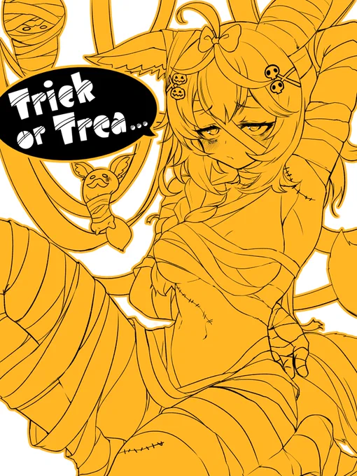 包帯からまっちゃって不貞腐れ気味の座長・・・・うん??・・・うん??_(:3」∠)_
#絵まる

(塗ったやつは肌面積的にタグ検索BANされそうなのでリプにつけておきます) 