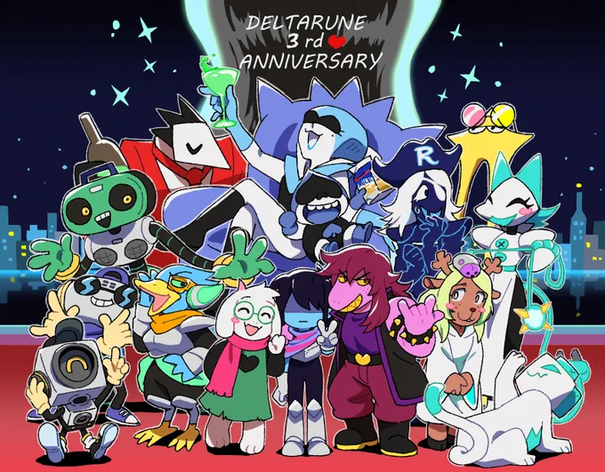 🎊DELTARUNE 3rd anniversary~!!🎊
#DeltaruneChapter2
#happybirthdaydeltarune 