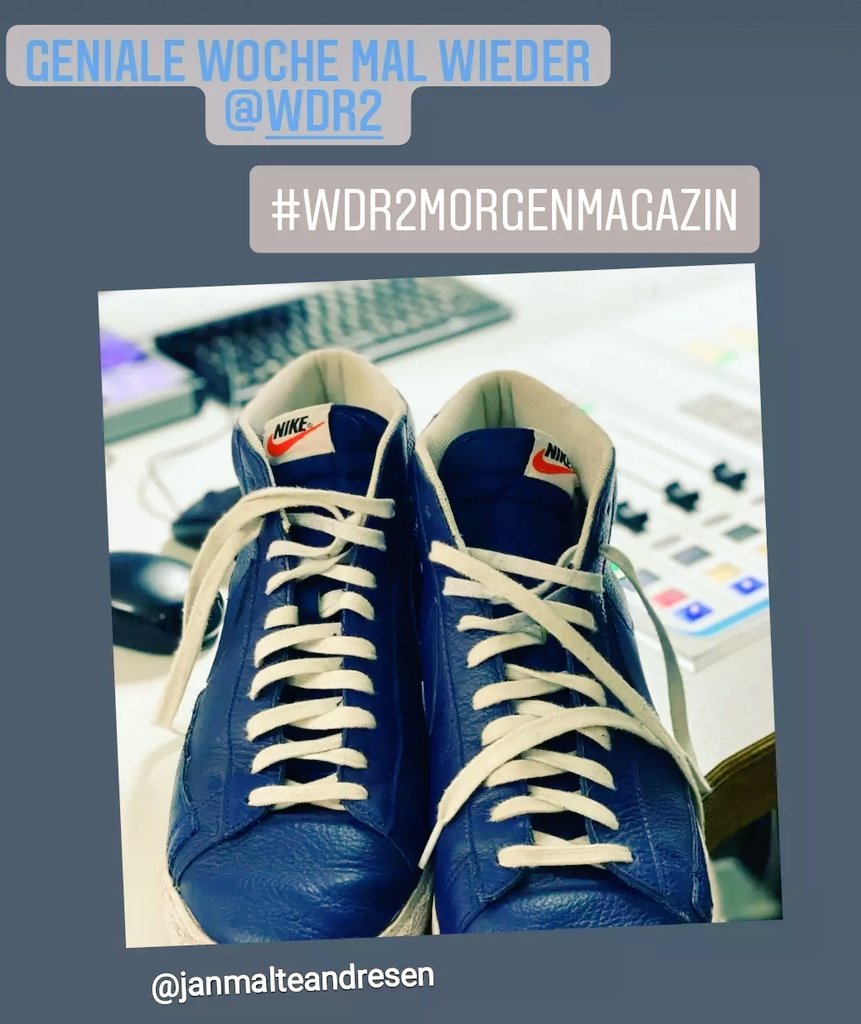 Conny Raupold (@connysendet) on Twitter photo Wow!
Da ist aus einer fixen Idee was richtig Gutes geworden - diese Woche @WDR2
Turnschuhe von <a href="/JM_Andresen/">Jan Malte Andresen</a> versteigert - für den guten Zweck. 2.000€ sind zusammengekommen fürs Kinderhospiz.
Danke an alle, die mitgemacht haben - auch die Treter von JM!
#wdr2morgenmagazin Wow!
Da ist aus einer fixen Idee was richtig Gutes geworden - diese Woche @WDR2
Turnschuhe von <a href="/JM_Andresen/">Jan Malte Andresen</a> versteigert - für den guten Zweck. 2.000€ sind zusammengekommen fürs Kinderhospiz.
Danke an alle, die mitgemacht haben - auch die Treter von JM!
#wdr2morgenmagazin