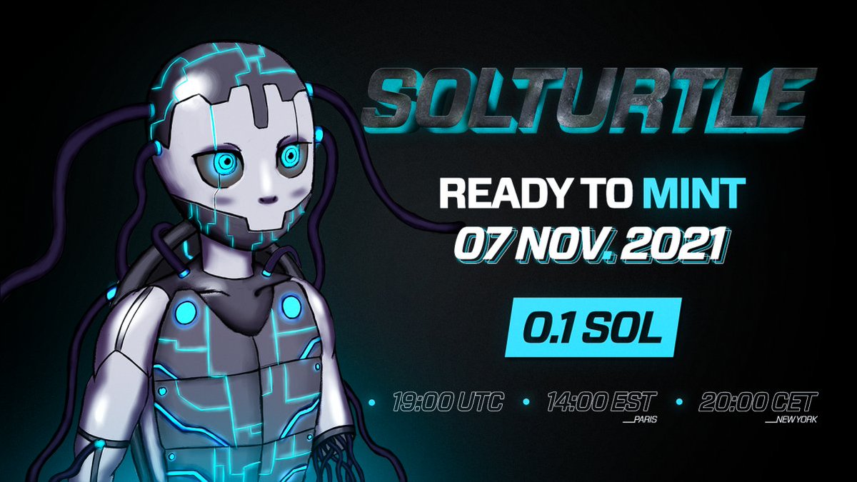 SolturtleNFT's tweet photo. MARK your calendars 🚀
SolTurtles are ready to hatch 🐢
#Solana #NFTs #nftcollector #SolTurtle https://t.co/pNukAye8LH