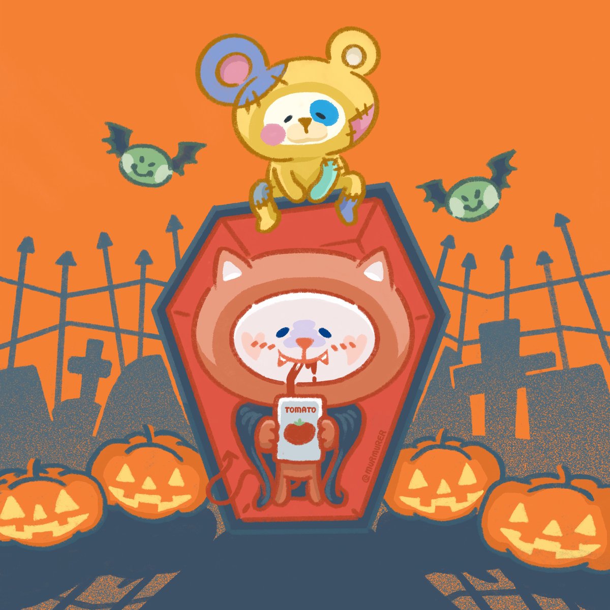 MLadisai's tweet photo. 🎃Trick or treat👻
今天吃糖不吃新朋友
.
.
.
#murmurer #happyhalloween 
#vampire #mummy #trickortreat 
#illustration #cuteillustration #動物插畫 #生活日常 #圖文 #原創圖文 #插畫 https://t.co/HMAEl4OQQ1