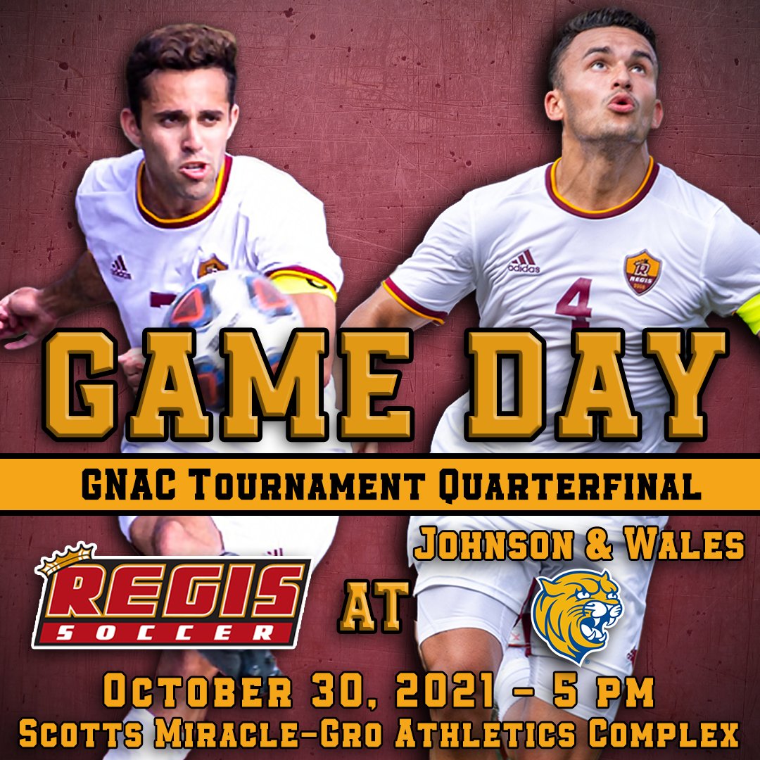 GNAC Tourney Quarterfinal day for <a href="/Regis_MSOC/">Regis College Men's Soccer</a> as Pride head to Rhode Island to face Johnson &amp; Wales this evening. #RoarPride 

Video: portal.stretchinternet.com/regispride/por…

Live Stats: goregispride.com/sports/msoc/20…