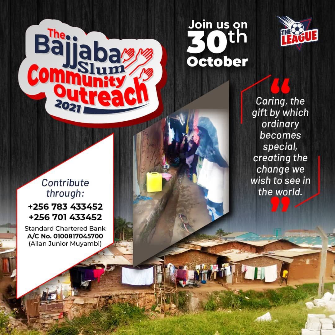 League_Ug's tweet photo. #CSRDay 
1/3
Last month (September) @League_Ug
Council started a CSR campaign to donate food, and  other household items to the members of the Bajjaba Slum located in Bugolobi. 
The champaign has been largely funded by @League_Ug fraternity including well wishers. https://t.co/vjddgTsCZo