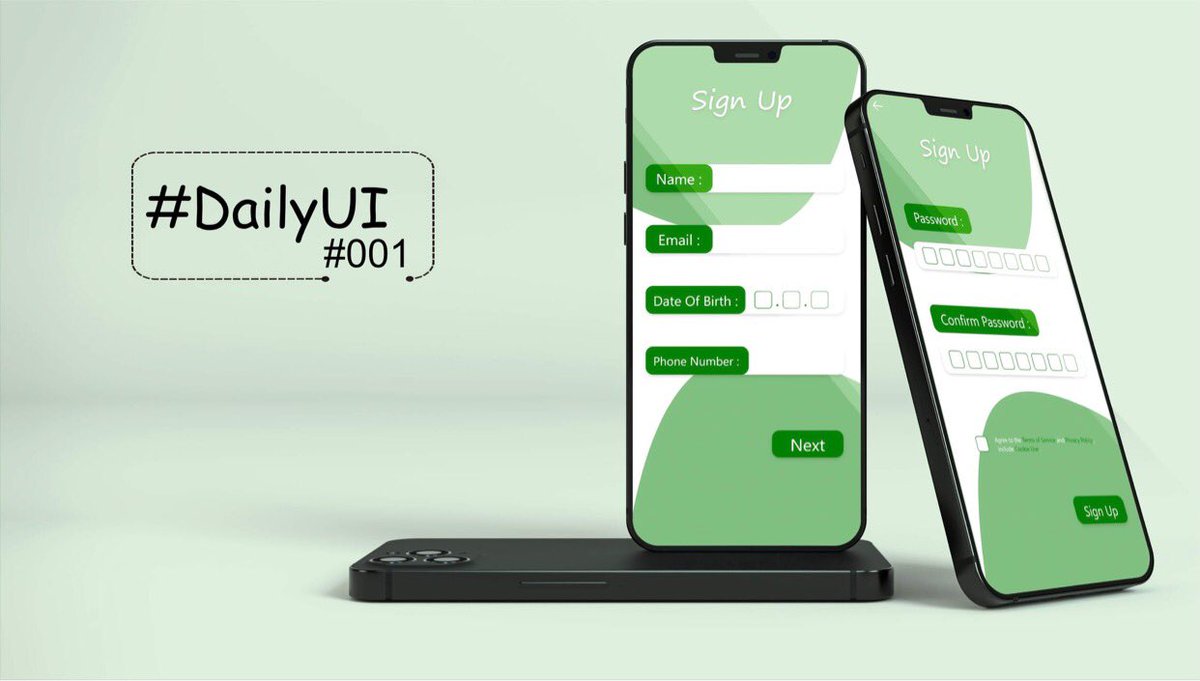 engi_sh_omar's tweet photo. If You Interest , Gives Me your opinion 💚. 

#DailyUI #Day_001 #Sign_Up https://t.co/w9R23F5ZNG