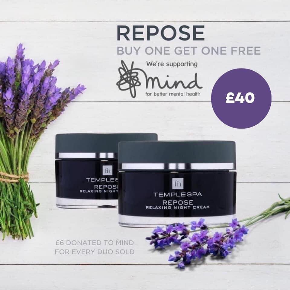 signorinagg's tweet photo. Thanks to all my lovely friends and  loyal clients who have helped me raise almost £400 for Mind this month. There’s still time to grab 2 for 1 on Repose night cream, loved by everyone even Nicole Scherzinger! For every purchase £6 donated to Mind 💚 https://t.co/SZHYOg2yRW https://t.co/v6y0NUxhKg