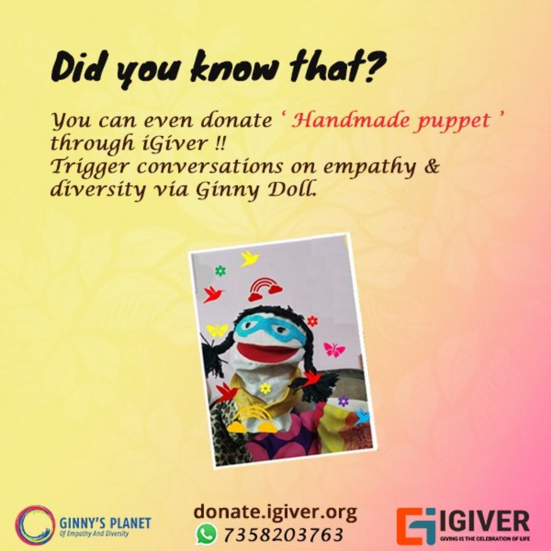 igiverworld's tweet photo. You can donate #handmade puppets through #igiver @GinnysPlanet @igiver https://t.co/kTqLqjRDHQ