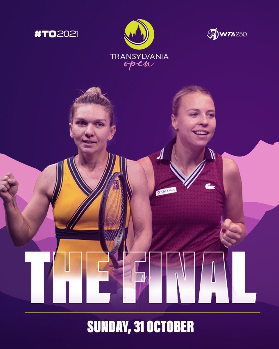 TransylvaniaOpn's tweet photo. Our final is really like a fairytale 🤩

Simona Halep (1) vs Anett Kontaveit (2)

#TO2021 https://t.co/hcafFVInlj