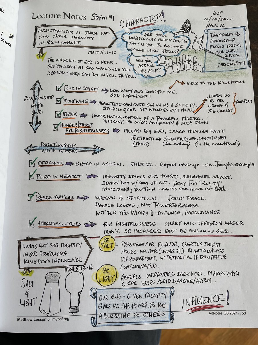 RRaunikar's tweet photo. #roughnotes from BSF lectures from the Gospel of Matthew part 2.  I build upon lessons and lectures and add my own comments.  How do you do notes?  Tips or lessons #notetaking https://t.co/jeO40xKWMx