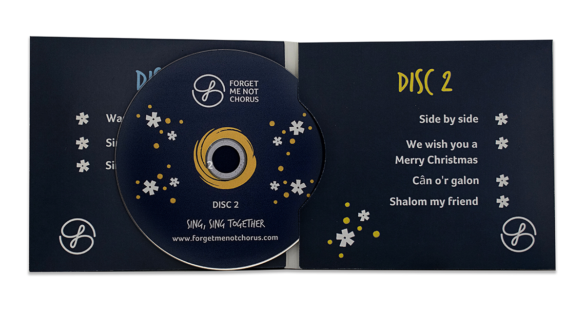 MTS_CD_DVD's tweet image. Great to work with @FMNChorus  again. ‘Sing, Sing Together’ - 2 duplicated DVDs presented in a 4-panel digisleeve with 2 moon-cut pockets, printed on 330gsm board. forgetmenotchorus.com