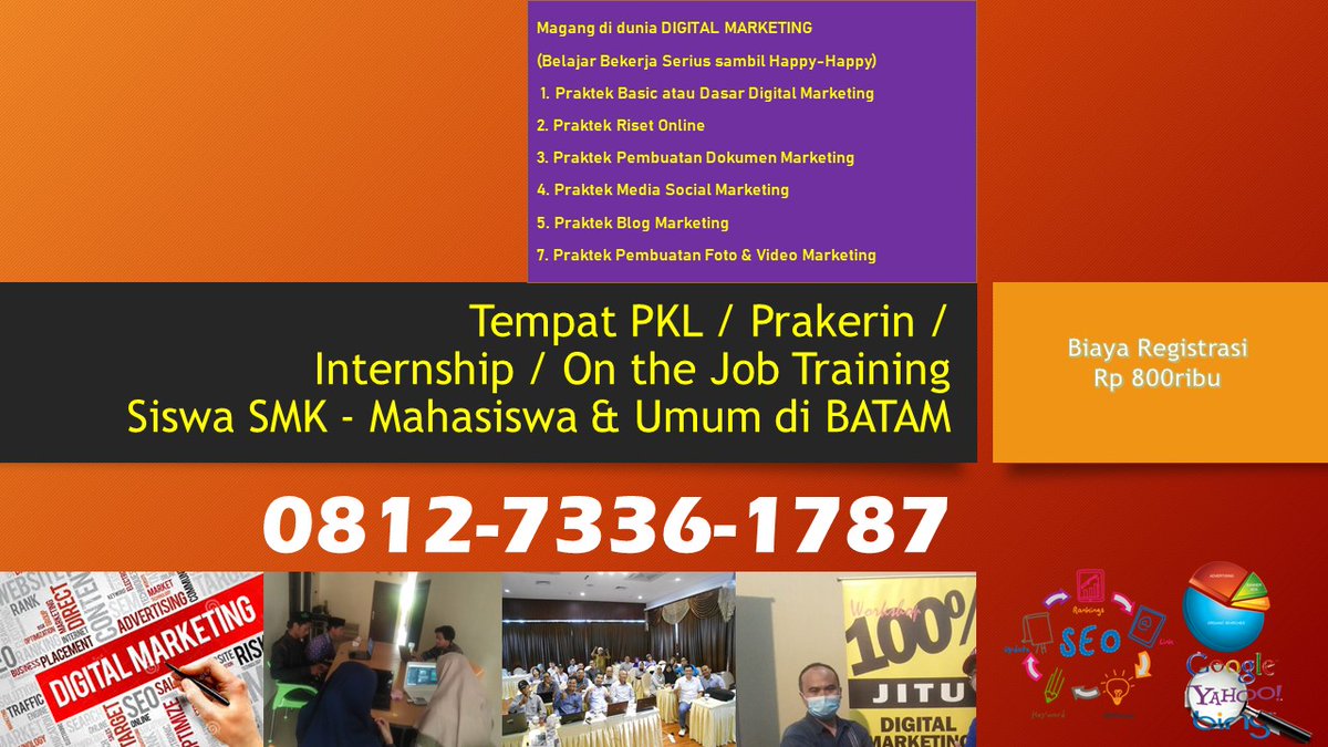 0812-7336-1787 Rekomendasi Tempat PKL / Magang / Prakerin / Internship / On The Job Training SMK &amp; Mahasiswa di Batam

batamproperty.blogspot.com/2011/02/specia…

#FrenchOpen2021, #Deddy, #JusticeForGilang, #MsglowDaebak, #Batam, #tempatpklyangbagus, #tempatmagang, #Prakerin, #PKL, #internship,