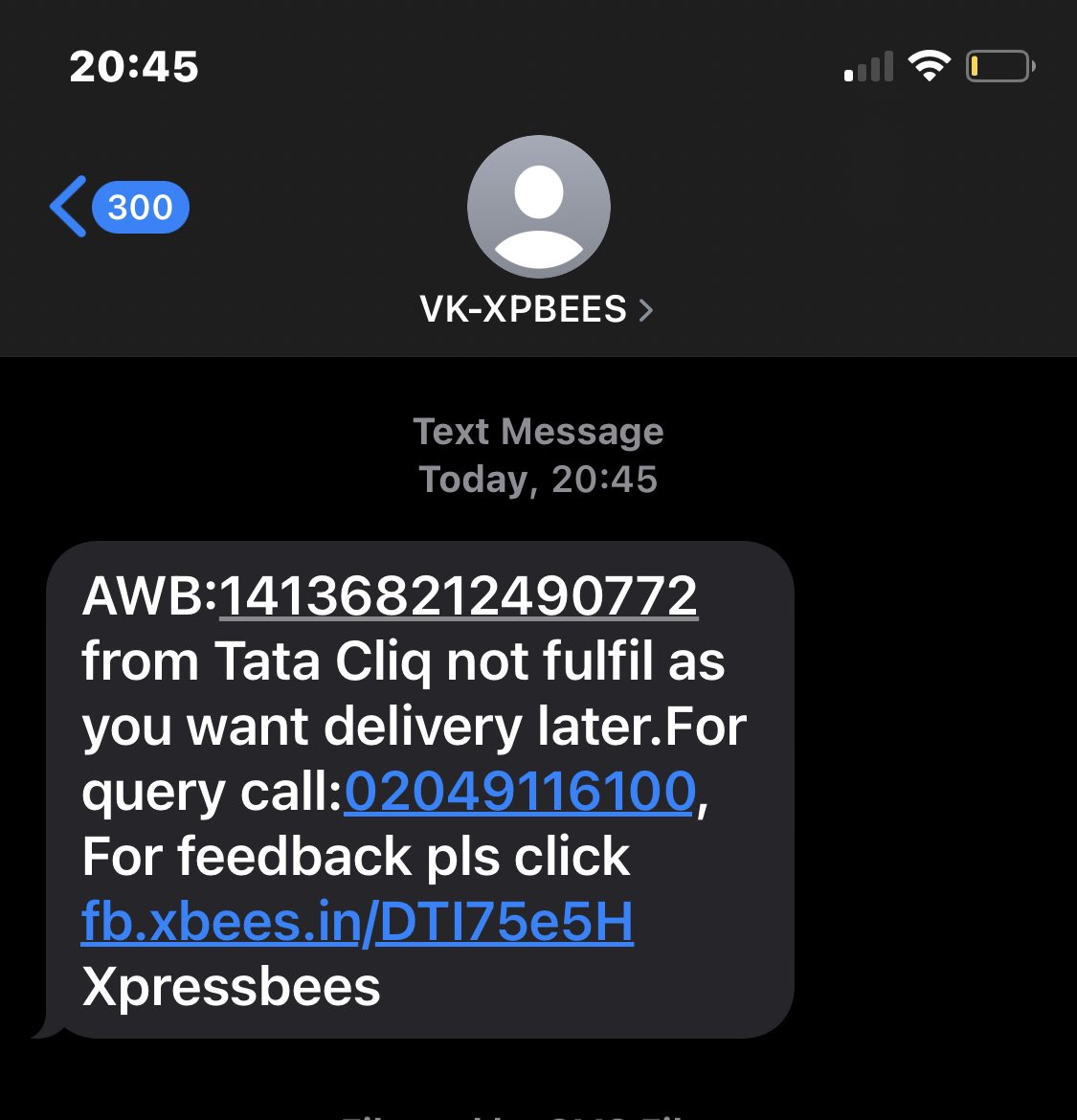 jeshmal4u's tweet photo. @XpressBees_IN please stop sending this fake reports again and again. I got another fake delivery postponement minutes back. @tatacliq @vikaspurohit @tatacliqcare https://t.co/XBfmzZgXfG