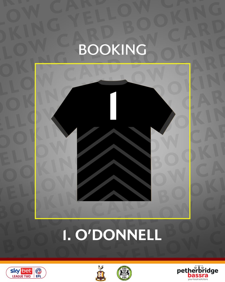 officialbantams's tweet photo. 🟨 56' | YELLOW CARD | Richard O'Donnell into the book for protests following the equaliser. 

🐓 1-1 🌳

#BCAFC | #TakeMeHome | #BRAvFOR | @PethBassSols https://t.co/UOB4dOrWAH
