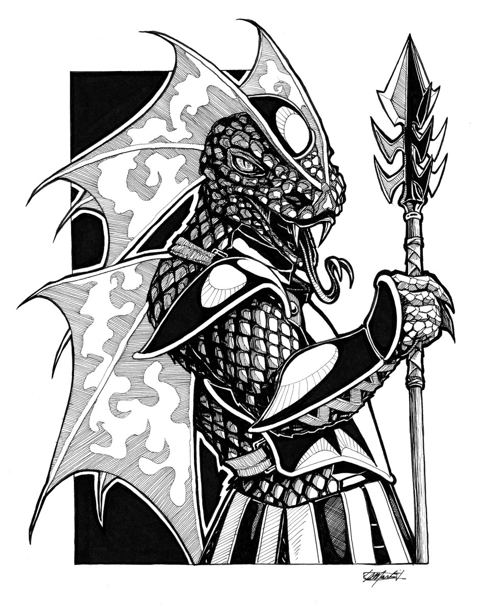 TortHareCreate's tweet photo. "Sssssss sssss Ss'ss-sssss's sss... Ss sssss ssss sss. Ssss, sss ssssss's ssss sss Sssssss'S'sss Sssss. Sssssss."
Day 30 - Slither - "Naga" - 8.5x11, ink on bristol.
#inktober #inktoberday30 #inktober2021 #characterart #fantasyart #fantasyinks #inktoberslither #slither #naga https://t.co/UoY3l7t24j