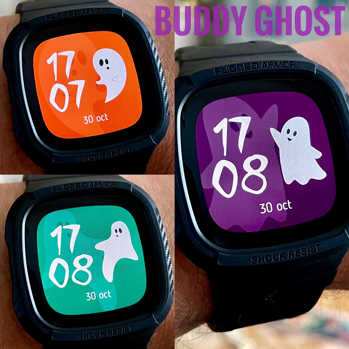 DANdFRA's tweet photo. What’s your favourite ghost 👻? New “Buddy Ghost” #watchface #clockface by Watch Niche Apps for #fitbit #fitbitversa #fitbitsense #fitbitversa3 #fitbitdev #made4fitbit #fitness #steps #google #halloween2021 #Halloween https://t.co/JG9mphBeIT