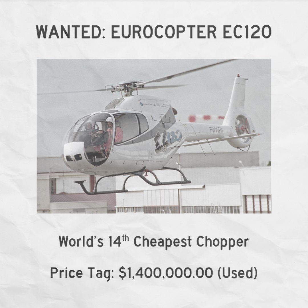 Call us if you know anyone who is selling a helicopter. 🚁🔥