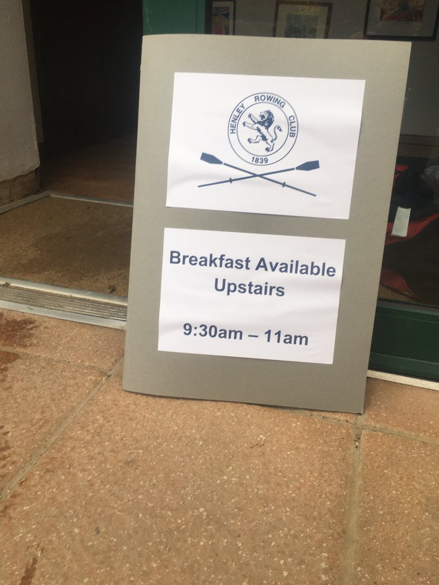 Thanks to the parents breakfasts are back <a href="/HenleyRC/">Henley Rowing Club</a> - its great