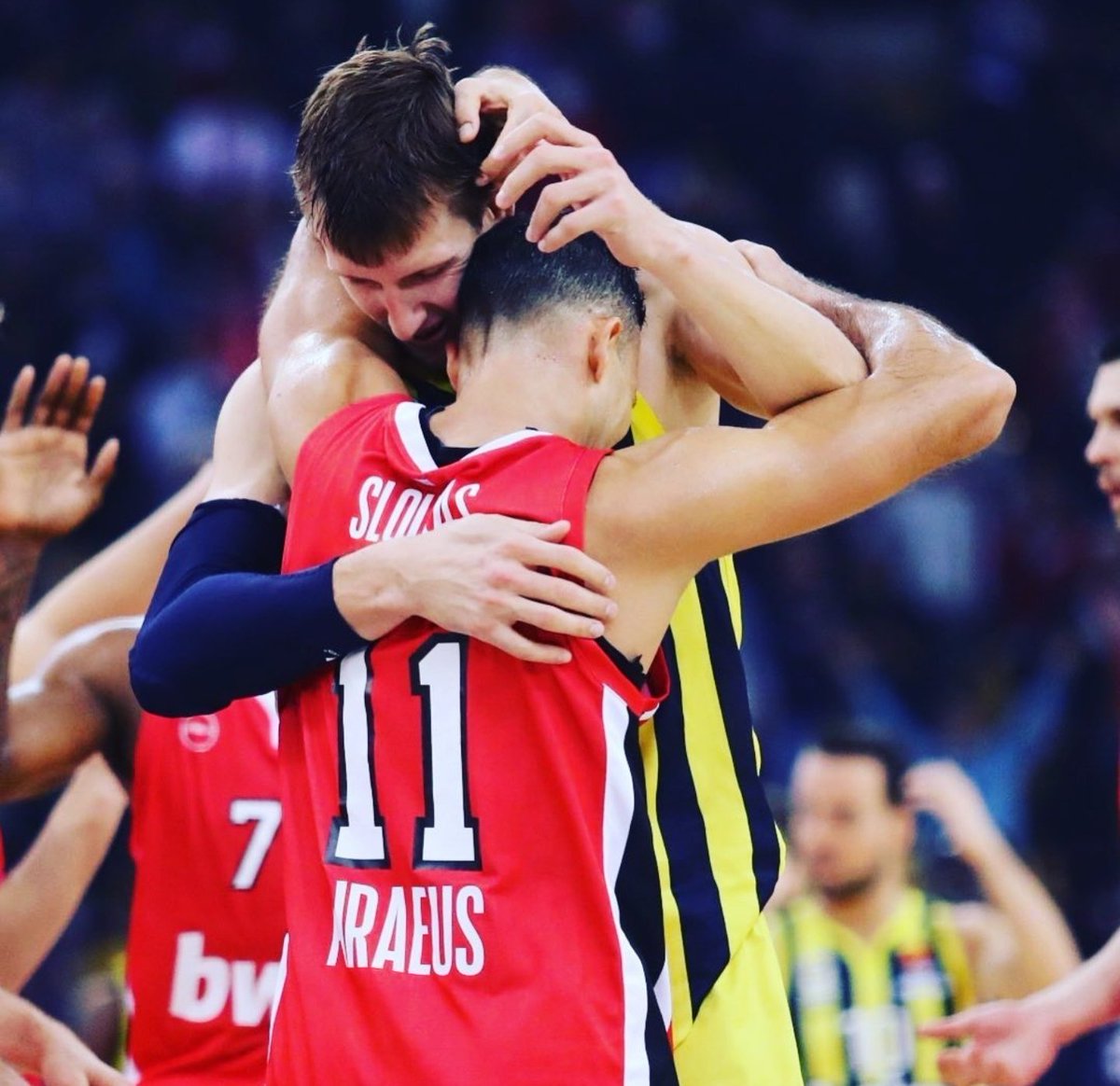kos_slou's tweet photo. We’ve been through so much during the 5y we were teammates. Pain, failure,tough nights,success &amp; celebrations. Now we meet again as opponents,but only on the court. Fate decided I won this time,in the special way it happened yet I know I’ll always have a brother for my whole life https://t.co/eXmqF0X56q