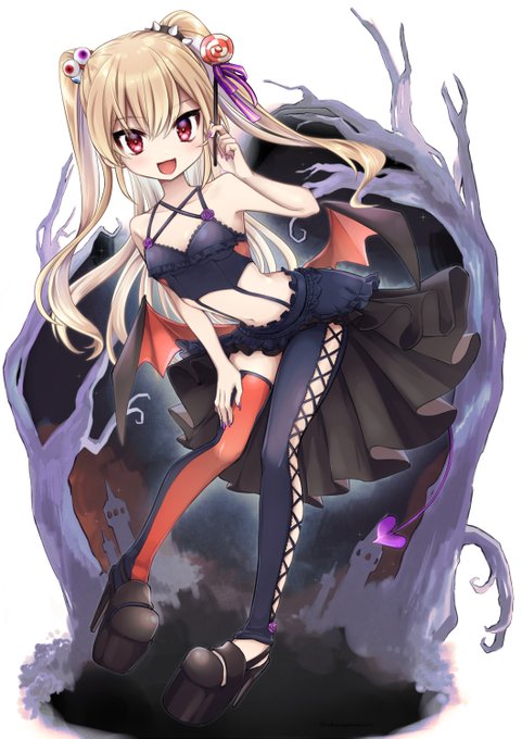 ハロウィンな過去絵金髪ちゃん👻 