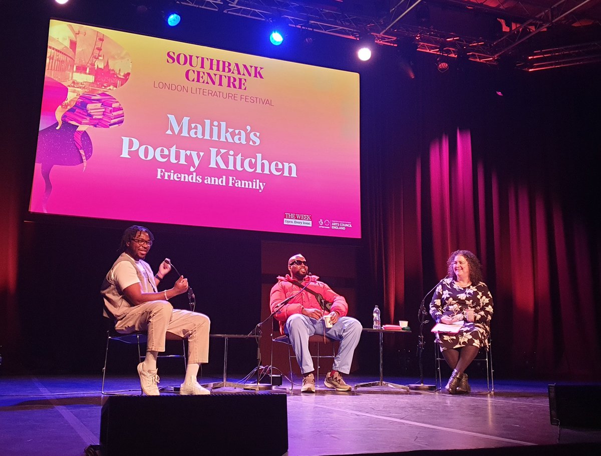 Brilliant afternoon of poetry and conversation with @MalikasKitchen at @litsouthbank #mpk #tooyoungtooloudtoodifferent
