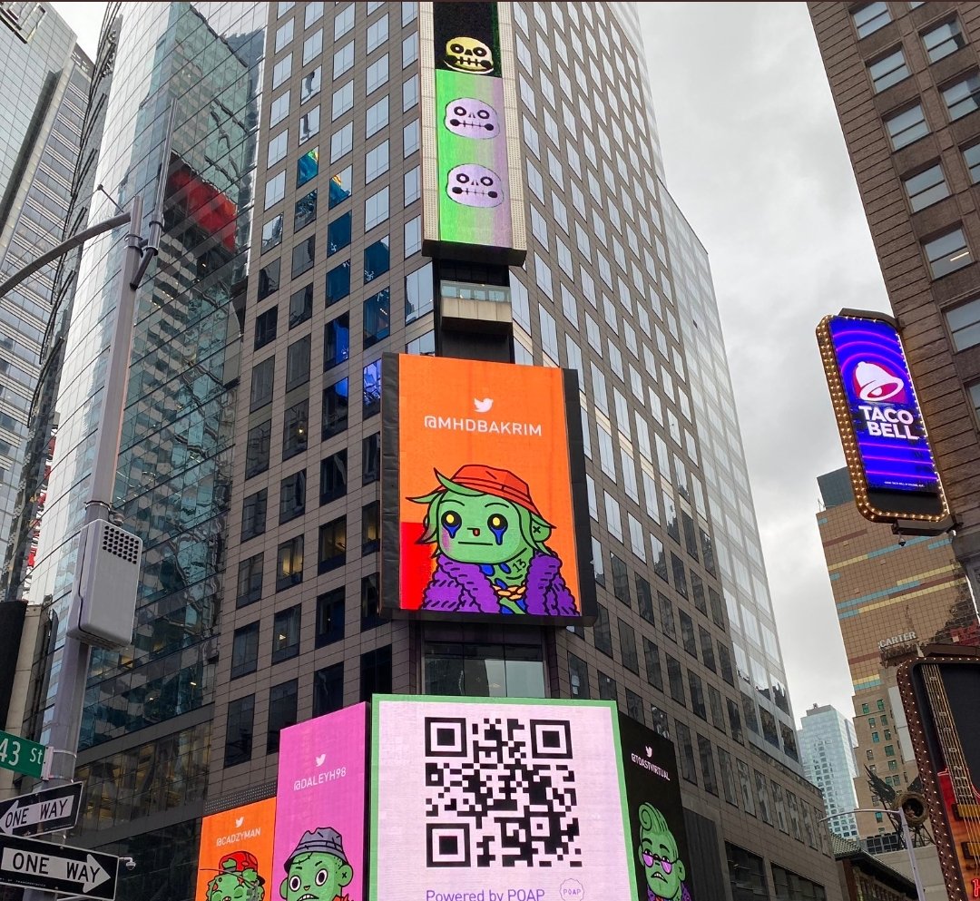 jeremy_pires's tweet photo. I'm speechless and I hope I can share some videos soon, but yes, I've made a bouncing @Deadfellaznft logo that you can see on Time Square in New York... 🗽😳

Mom, dad, I'm on (big) tv!

#deadfellaznft #bouncingOBJKT https://t.co/hhjom89g1G