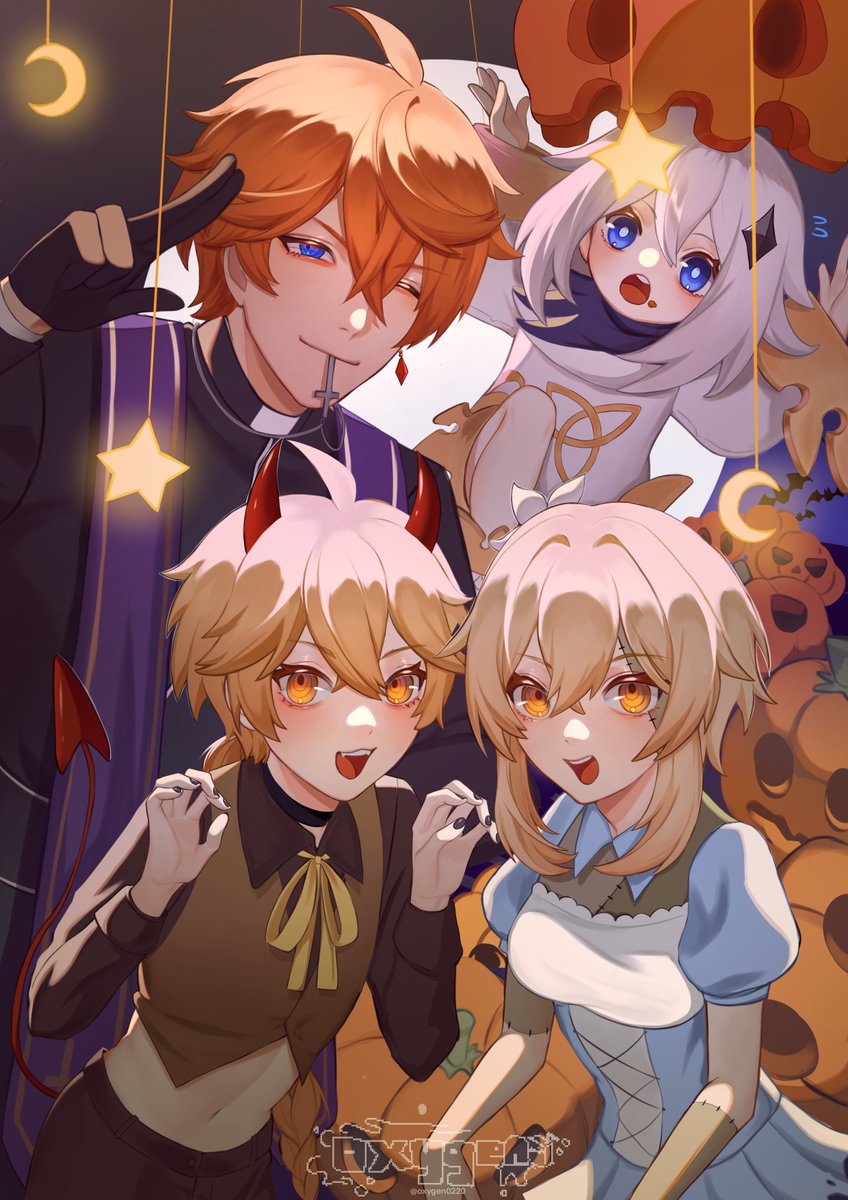 oxygen0220's tweet photo. Happy Halloween~~🎃
#原神 #GenshinImapct https://t.co/3I2coE0Juy